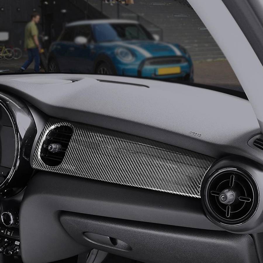 Car Carbon Fiber Central Control Instrument Panel Decorative Cover Trim Sticker for F55 F56 F57 2021