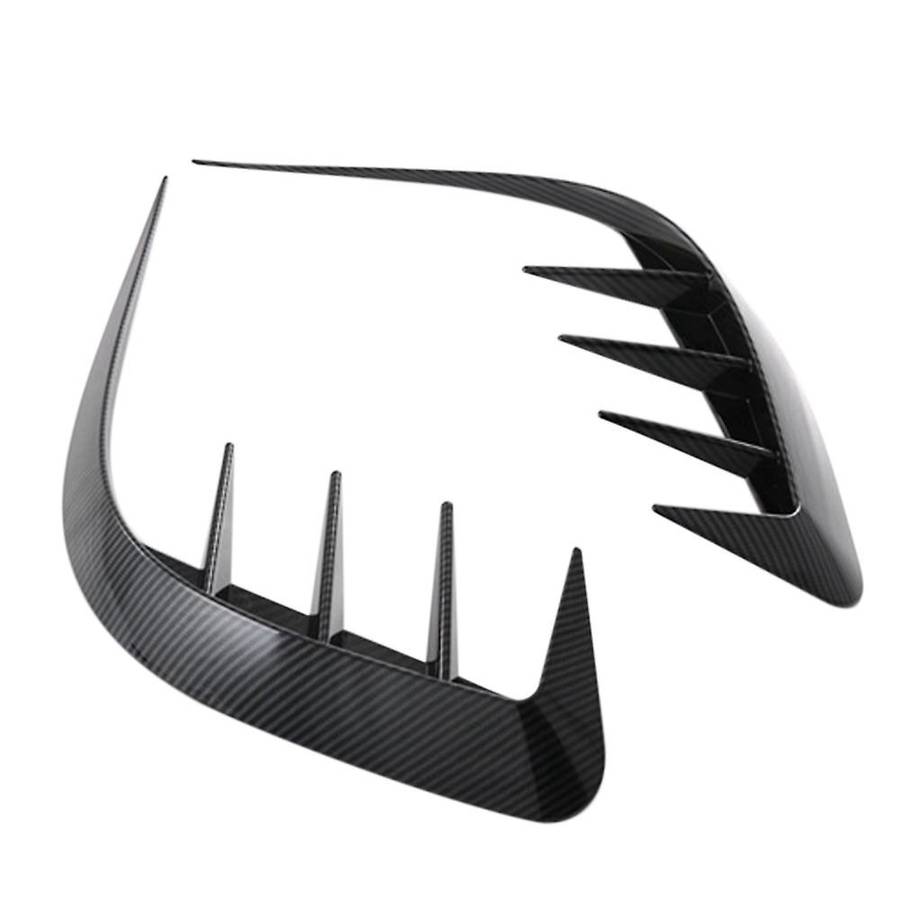 Car Carbon Fiber Front Bumper Splitter Spoiler Covers Trim Fog Lights Eyebrow Wind Knife for Venza 2