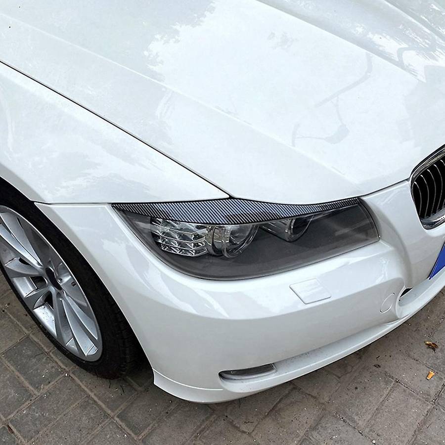 Car Carbon Fiber Headlights Eyebrows Eyelids Cover for Bmw 3 Series
