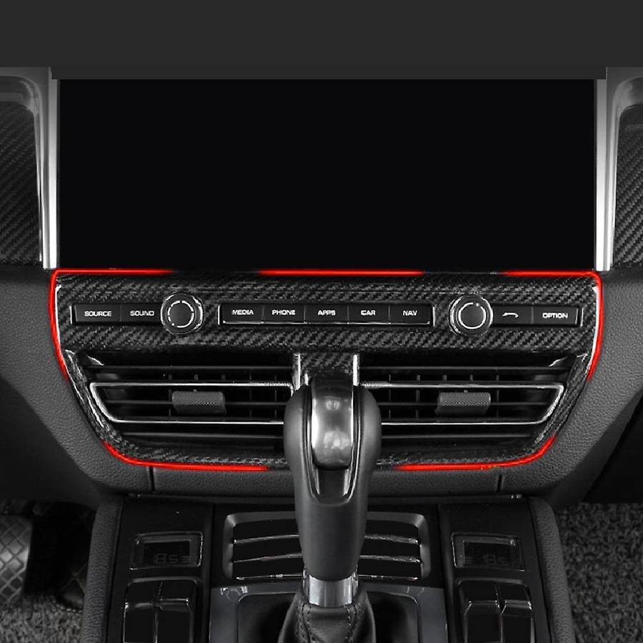 Car Carbon Fiber Interior Central Air Outlet Trim Frame for 2015-2020