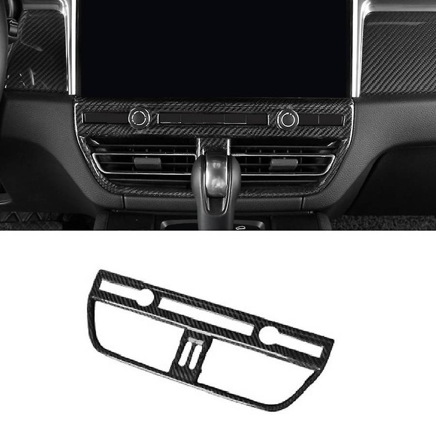 Car Carbon Fiber Interior Central Air Outlet Trim Frame for 2015-2020