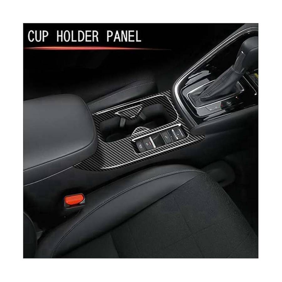 Car Carbon Fiber Pattern Center Console Water Cup Holder Cover Trim Stickers for -v Xrv Xr-v 2022+ R
