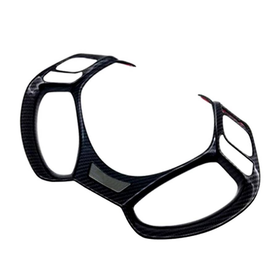 Car Carbon Fiber Styling Steering Wheel Cover Trim Interior Button Decoration for 2016-2019