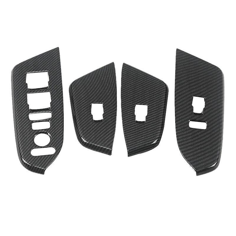 Car Carbon Fiber Window Glass Switch Inner Door Armrest Cover Trim for -V 2017 2018 2019