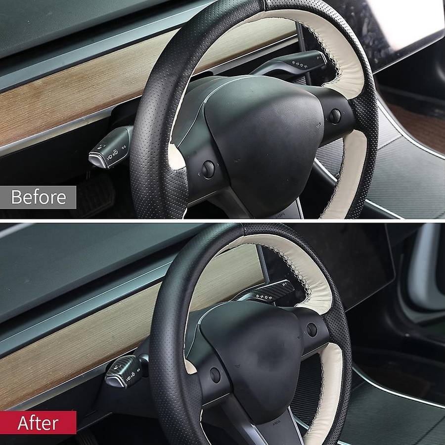 Car Carbon Fiber Wiper Shift Trim Steering Wheel Shift Paddle Cover Accessories for Model Y