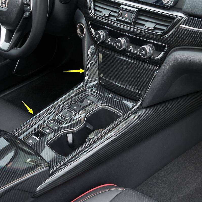 Car Center Console Decorative Frame Protective Gear Gear Shift Box Panel Cover for Accord 2018 2019