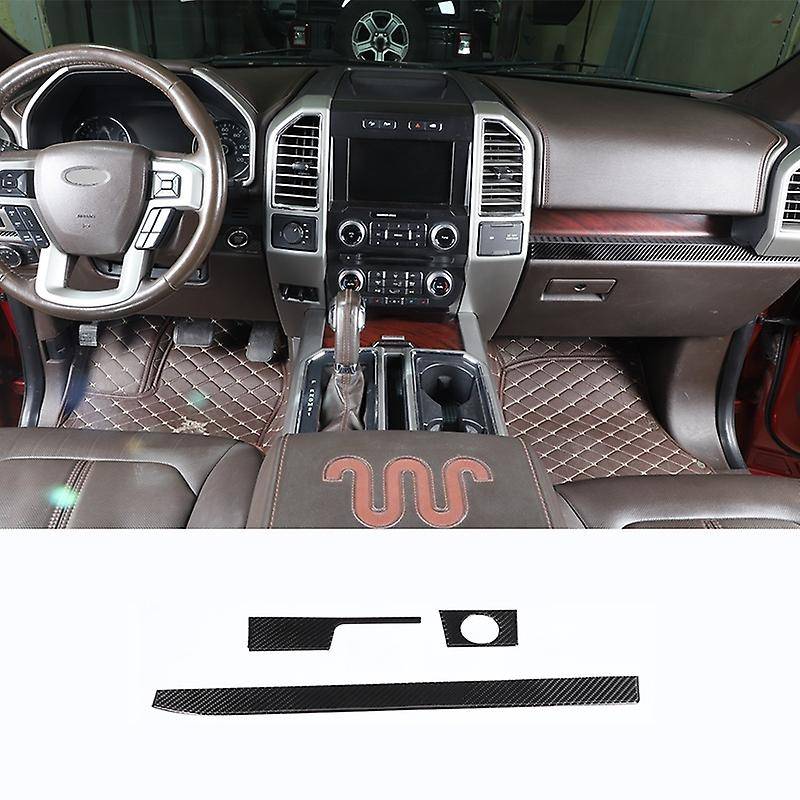 Car Central Console Dashboard Strip Trim Cover for 2015 2016 2017 2018 2019 2020 Carbon Fiber