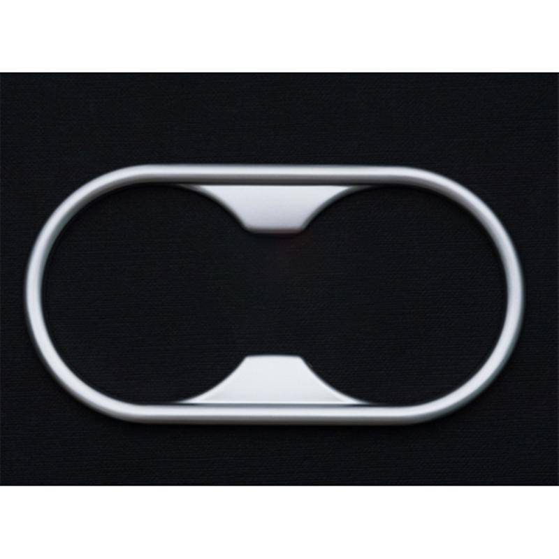Car Chrome ABS Water Cup Holder Panel Cover Trim Frame for -A5 2018-2019 A4 B9 2017-2019