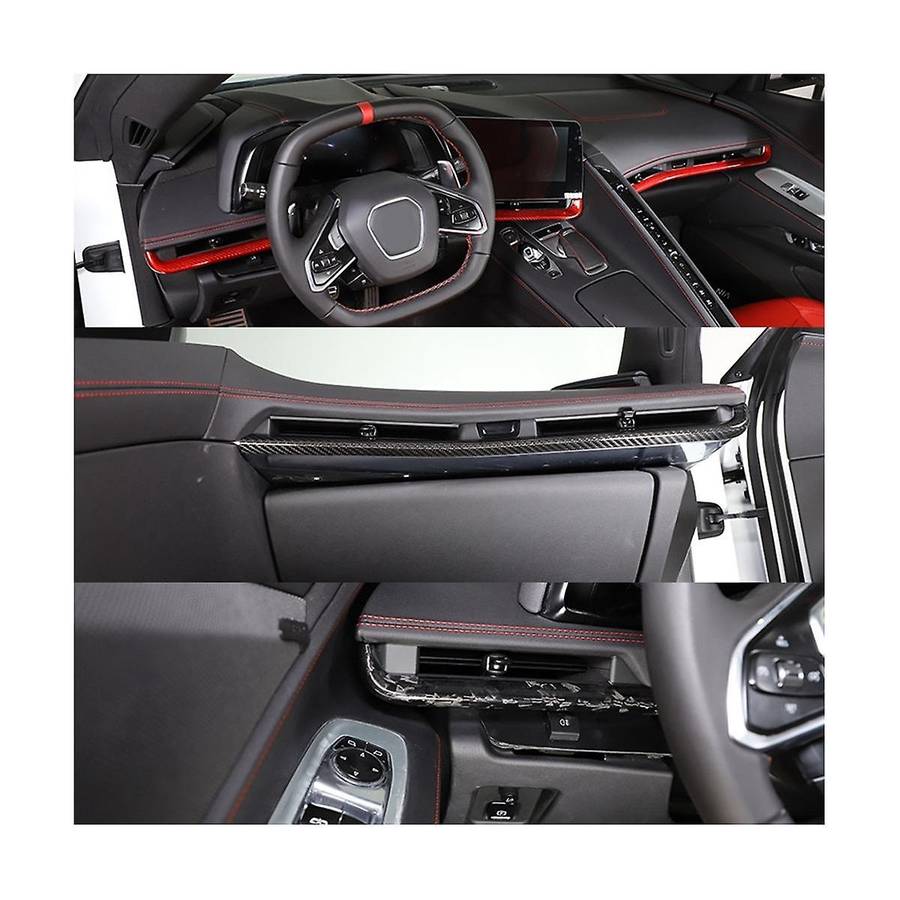 Car Console Dashboard Strip Cover Trim Sticker for C8 Z51 2020-2022(Carbon)
