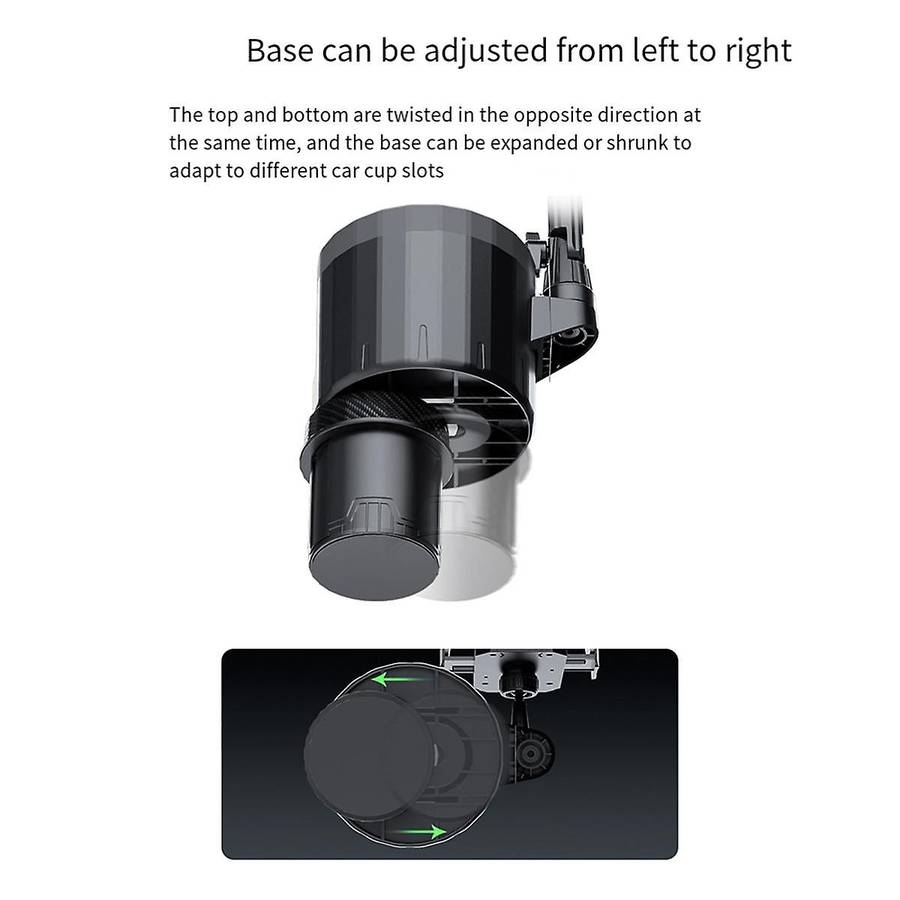 Car Cup Holder with Phone Mount, 2 In 1 Adjustable Cup Holder Expander with 360 Rotation Cellphone
