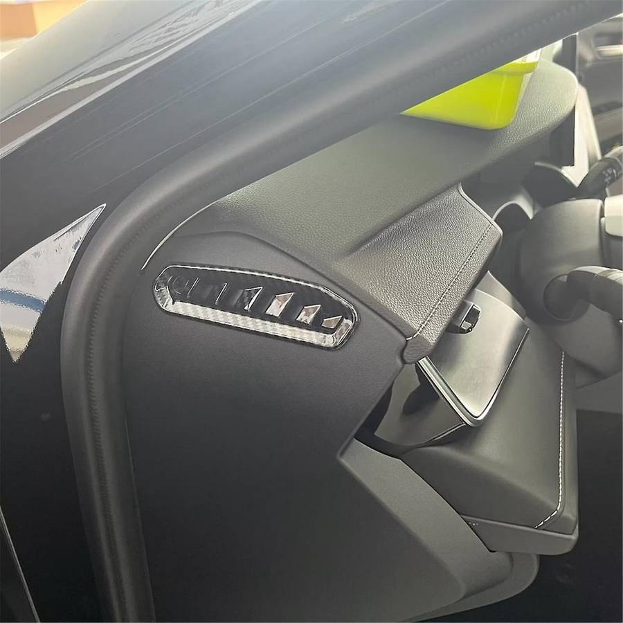 Car Dashboard Side Air Condition Vent Outlet Cover Trim for 2024 2025 Accessories Carbon Fiber