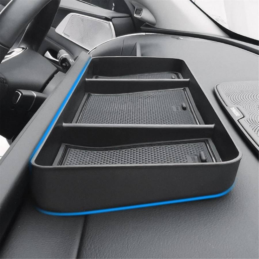 Car Dashboard Tray Center Console Hidden Storage Box Behind Screen Accessories Organizer Tidying for