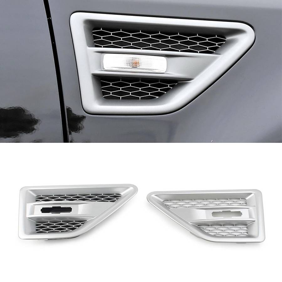 Car Door Side Vent Mesh Grille for 2 LR2 2006-2016 LR001660 LR0016158 Silver
