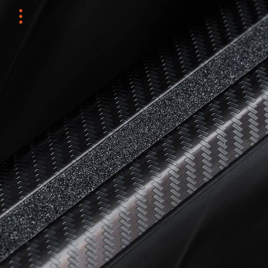 Car Door Sill Protector Stainless Steel Door Sill Guard Welcome Pedal for Model 3 2019-2021, Carbon