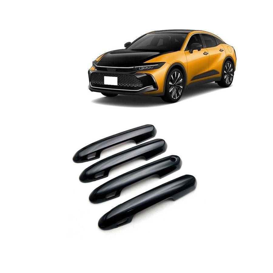 Car Exterior Door Handle Cover Trim Stickers for Crown Crossover 2023 Accessories - Black