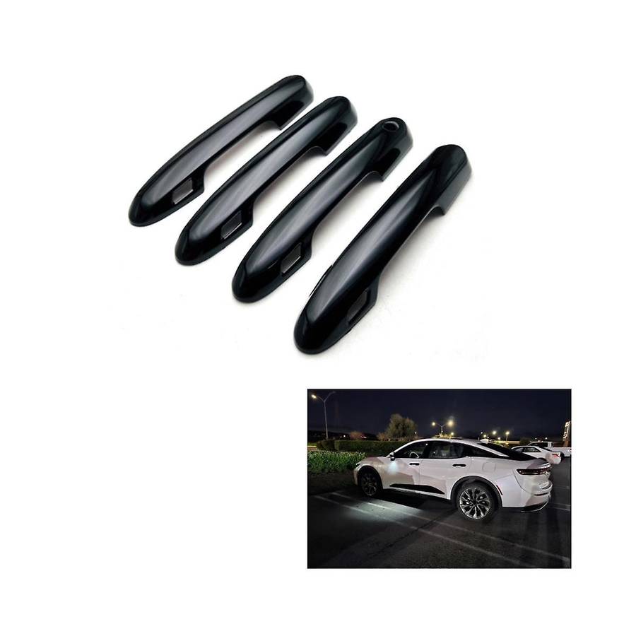 Car Exterior Door Handle Cover Trim Stickers for Crown Crossover 2023 Accessories - Black