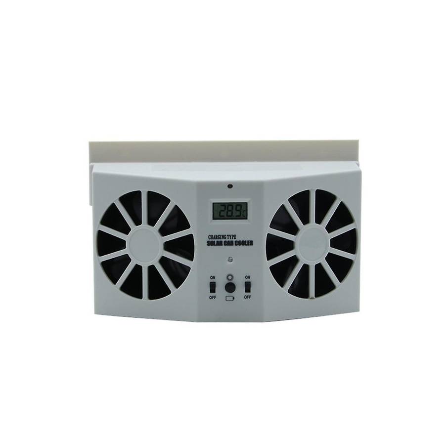 Car Fan Ventilation Solar Car Hood Auto Radiator Solar Car Desuperheater Powerful Power-white