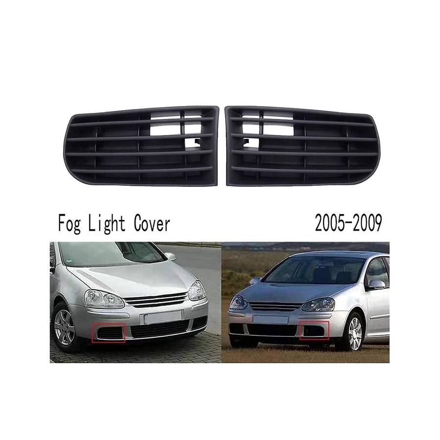 Car Front Bumper Fog Light Grille without Holes Fog Light Cover for Golf 5 Mk5 2005-2009
