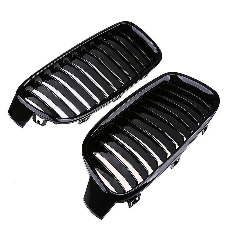 Car Front Bumper Grilles Hood Center Grill Dual Slats Grill for 3 Series F30 320DX/320I/340IX 2012-2