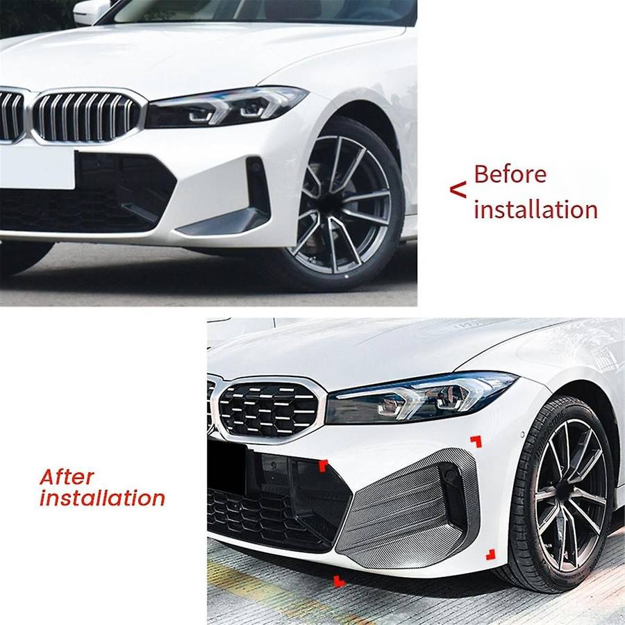 Car Front Bumper Light Frames Spoiler Racing Grille Cover for Bmw 3 Seres G20 G21 Lci M Sport 2023+