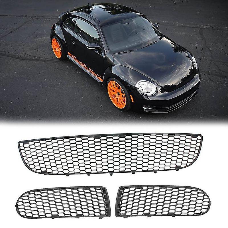 Car Front Bumper Radiator Grille Air Intake Mesh Grill Set for 06-10 1C0807681H 1C0807684A 1C0807683