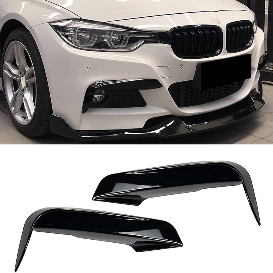 Car Front Bumper Side Splitter Spoiler Kit Fog Lamp Cover for - F30 F35 M Pack 320i 325i 2013-2019