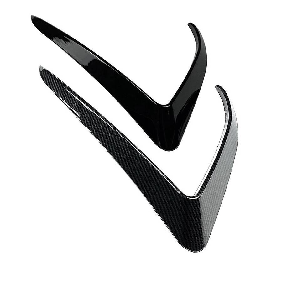 Car Front Bumper Splitter Spoiler Covers Trim Fog Lights Eyebrow Wind Knife for Model X 2015-2020 Gl