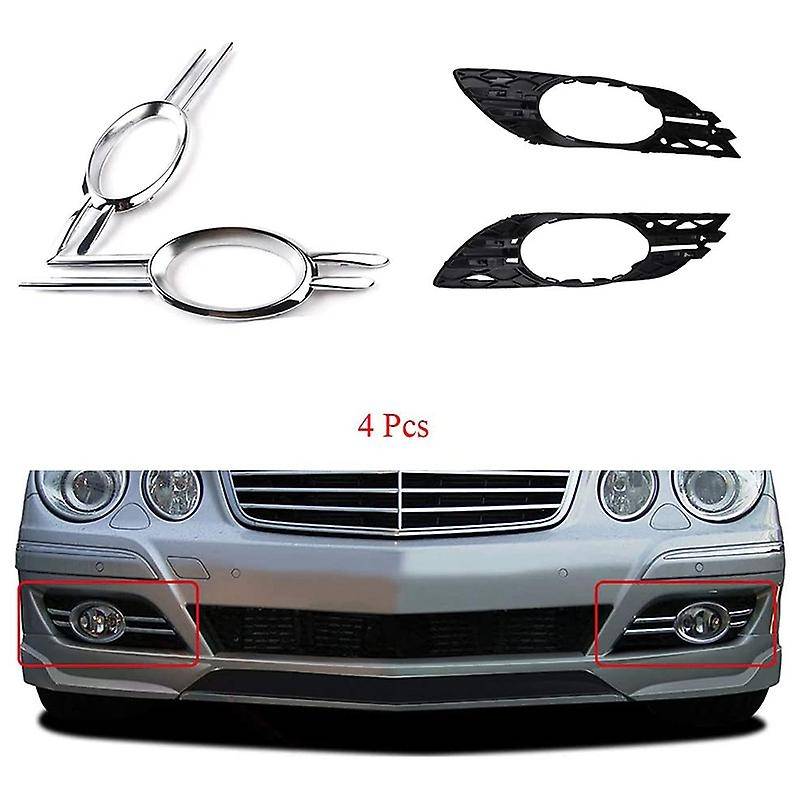 Car Front Fog Light Grill Chrome Trim Cover Set for Mercedes-benz E-class W211 07-09 A2118851174 A2