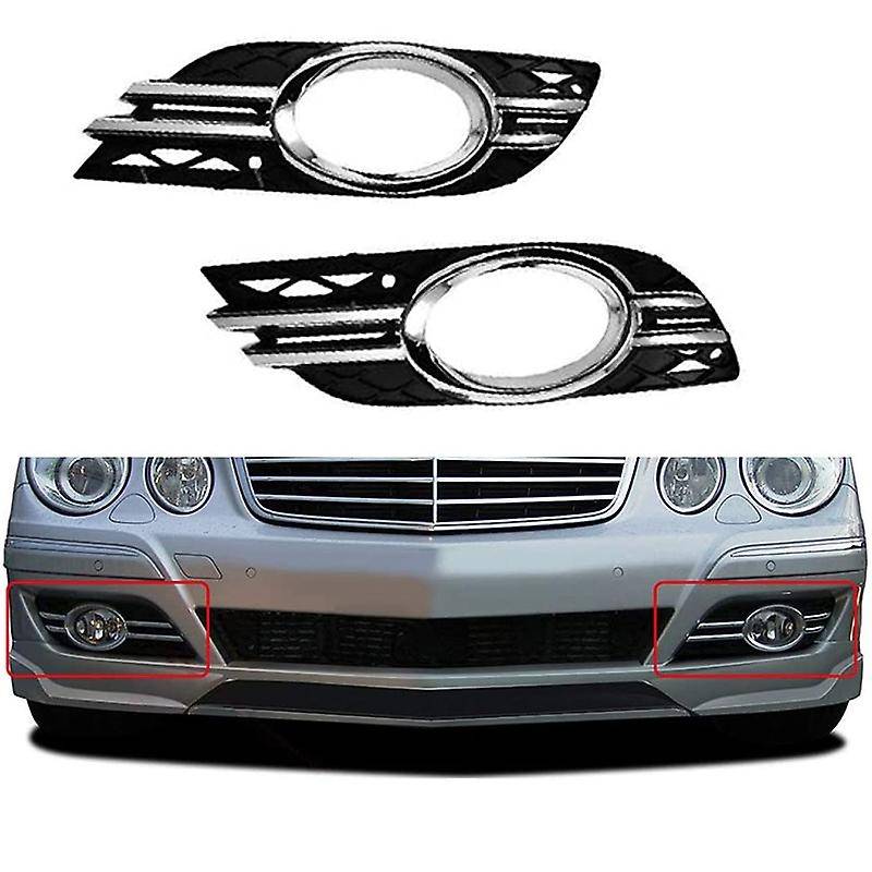 Car Front Fog Light Grill Chrome Trim Cover Set for Mercedes-benz E-class W211 07-09 A2118851174 A2