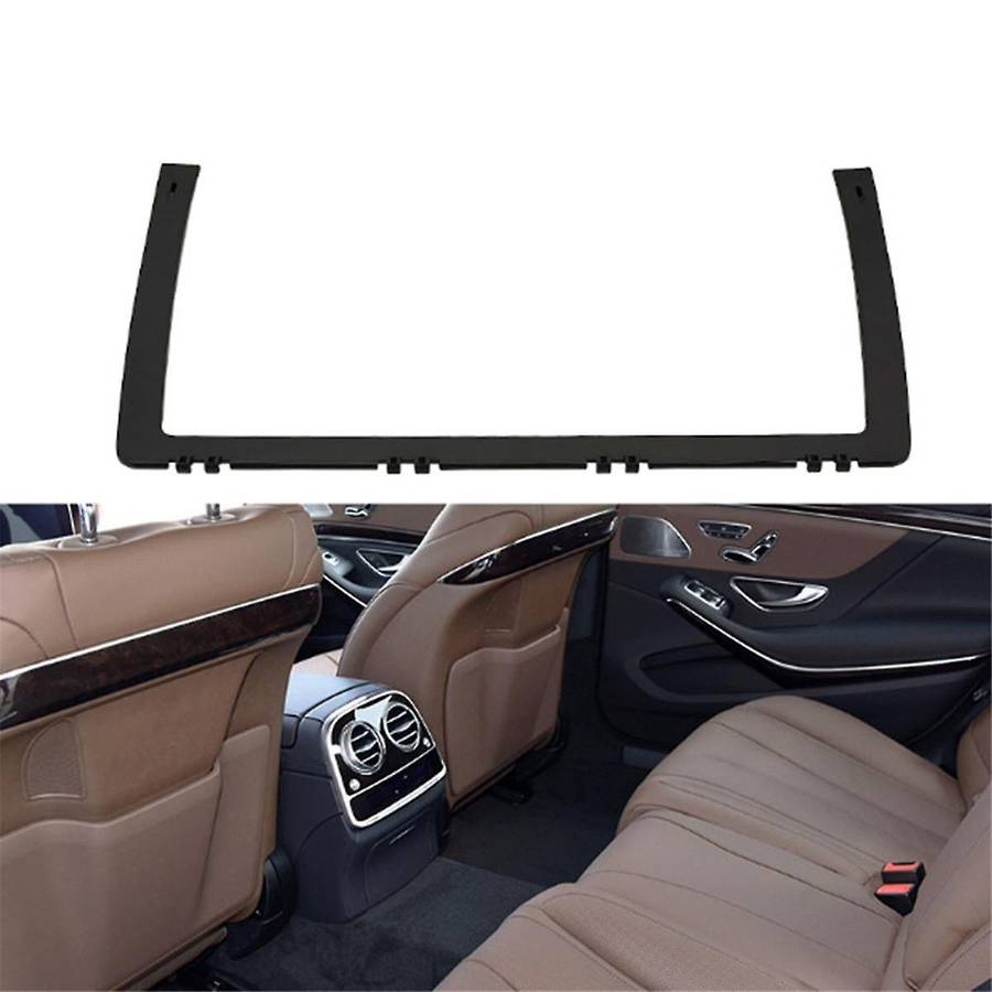 Car Front Seat Back Backrest Support Barcket Trim Replacement for S Class W222 2014-2020 Black