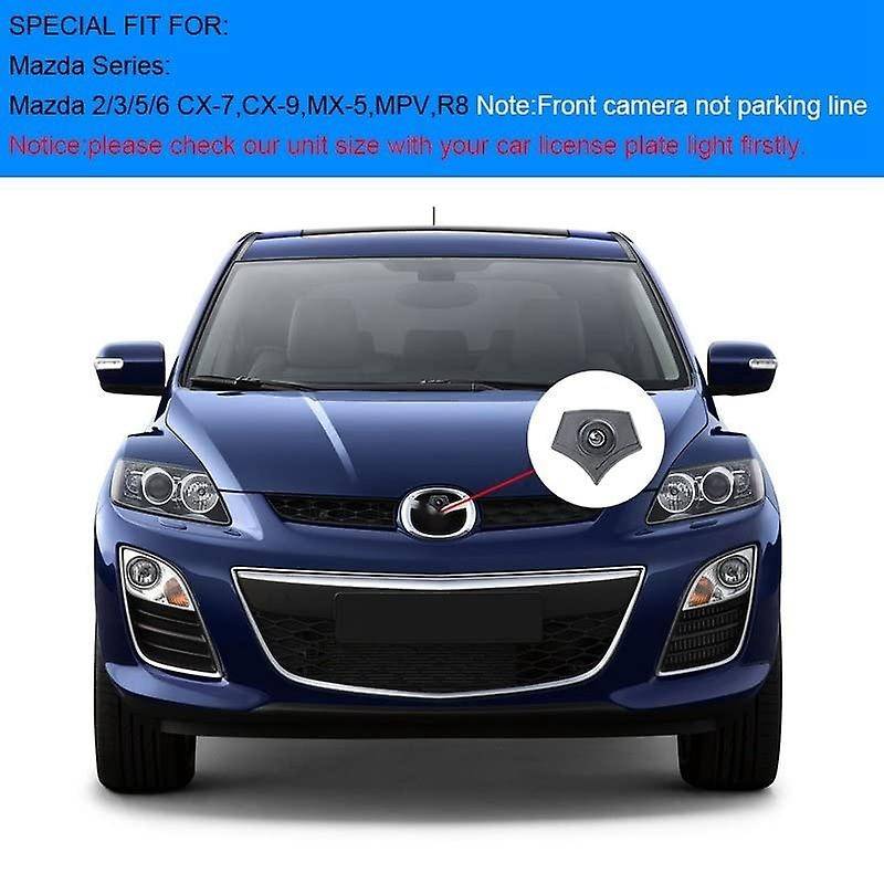 Car Front View Logo Embedded Camera for 2/3/5/6 -7 -9 MX-5 MPV R8 with CCD Waterproof IP67 Wide Degr