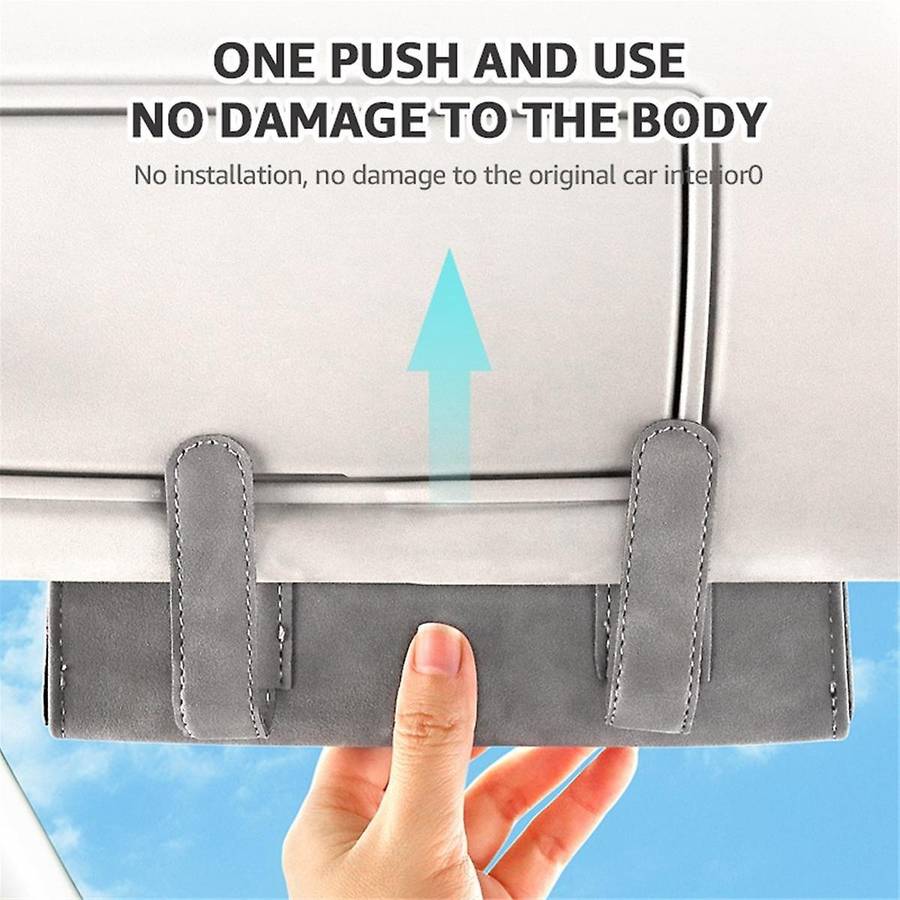 Car Glasses Eyeglasses Holder Car Glasses Sunglasses Case Suede Sun Glasses Clip Storage Accesorios