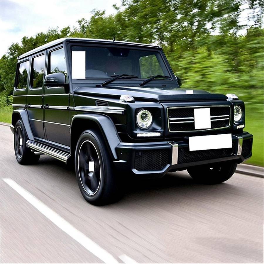 Car Head Light Bezel Grille LED Daytime Running Light for W463 G63 1990-2018 Silver