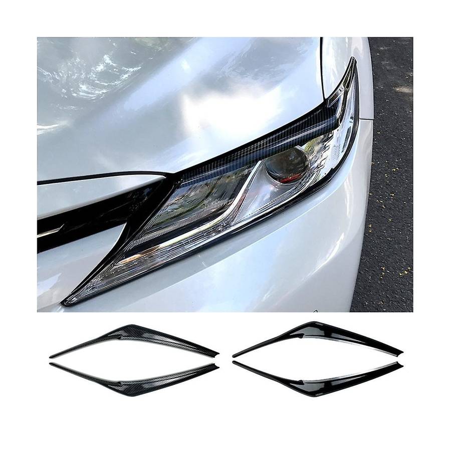 Car Headlight Eyebrow Eye Lid head light lamp Eyelids Cover Stcker Trim for LE XLE SE XSE 2018-2021