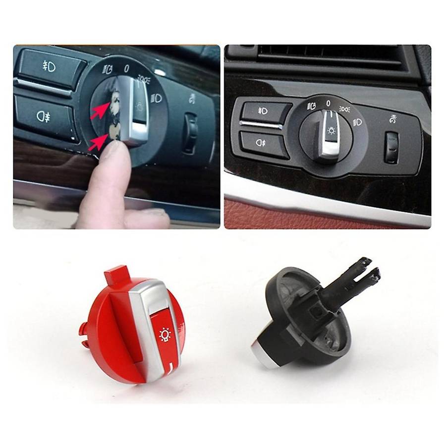 Car Headlight Switch Cover Headlight Adjustment Panel for 5 Series 7 Series 61319192744 Interior Mod
