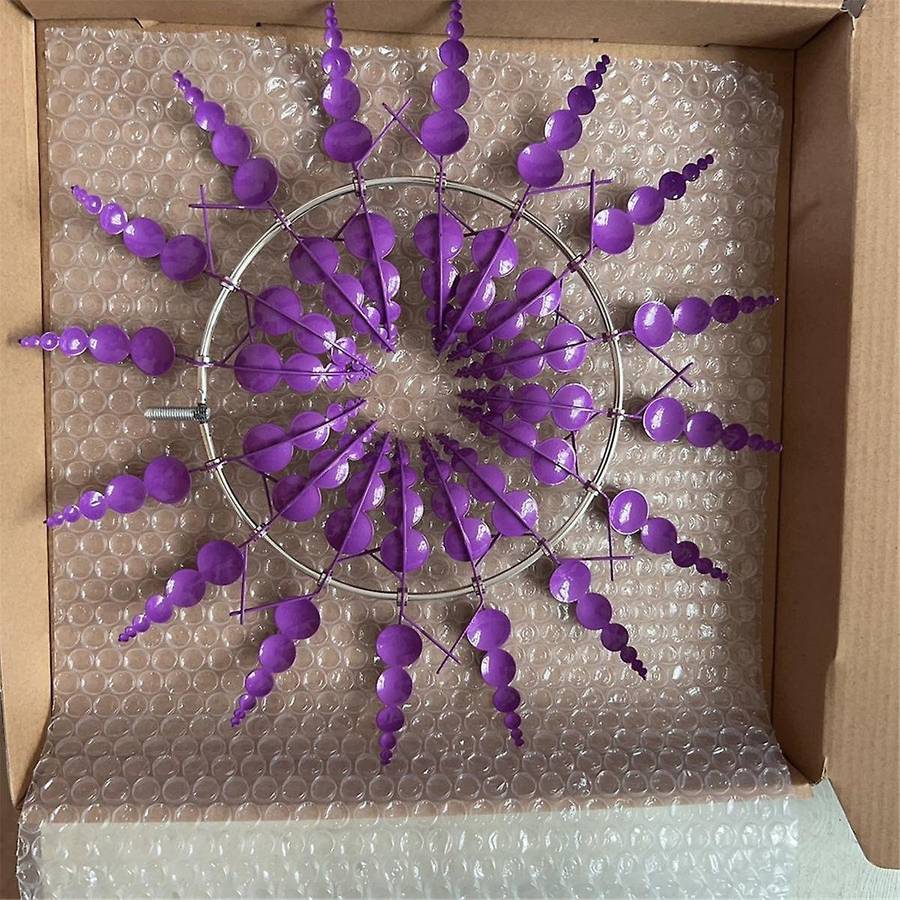 Purple Magic Metal Windmill New Kinetic Metal Windmill, Suitable for Yard and Garden