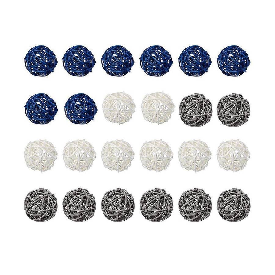 Rattan Ornaments Decorative Ball Decoration Home Decor Room Kitchen Wedding Decorations, Dark Blue