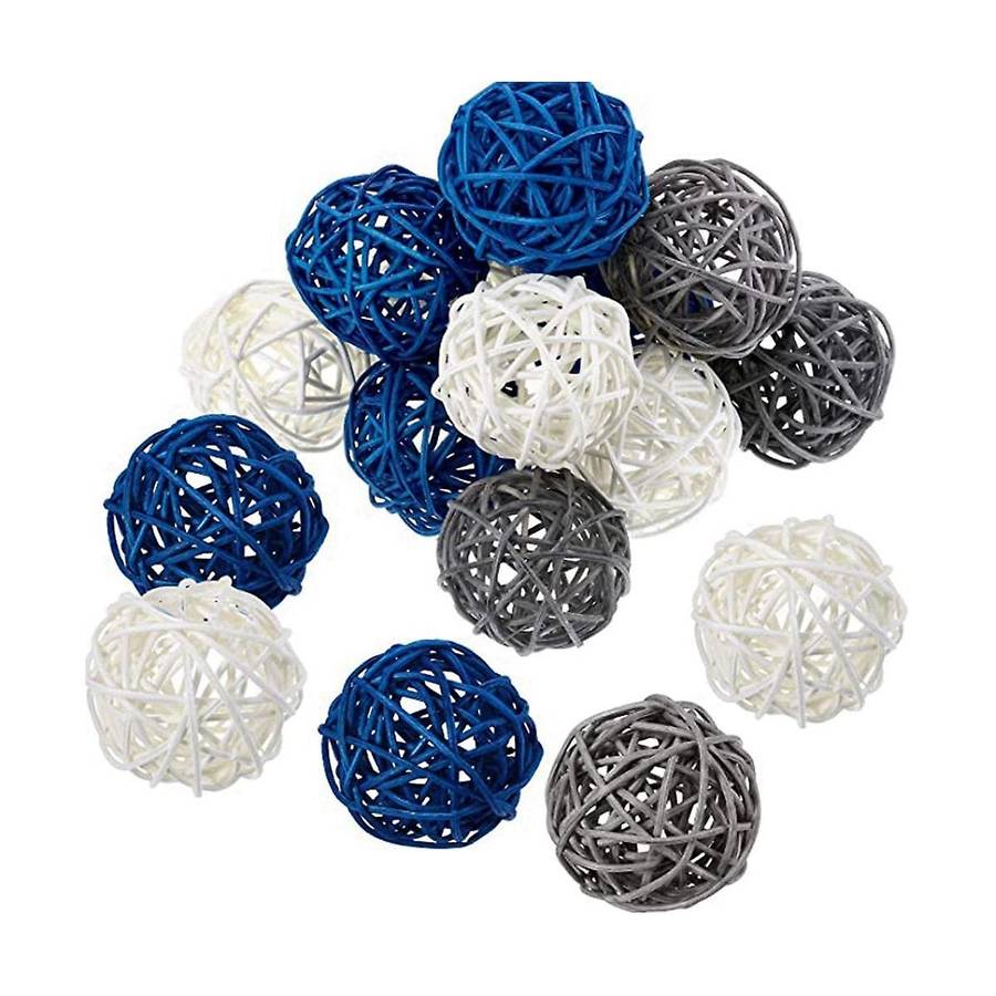 Rattan Ornaments Decorative Ball Decoration Home Decor Room Kitchen Wedding Decorations, Dark Blue