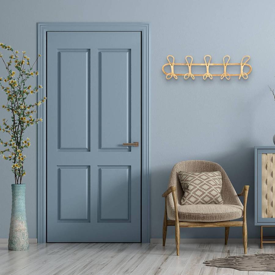 Rattan Wall Hooks Clothes Hat Hanging Hook Crochet Cloth Holder Organizer Hangers Decor for Home D