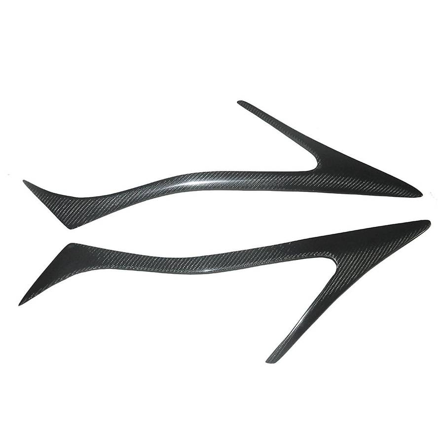 Real Carbon Fiber Eyelids Eyebrows Lids Headlight Trim Covers for 2010-2019