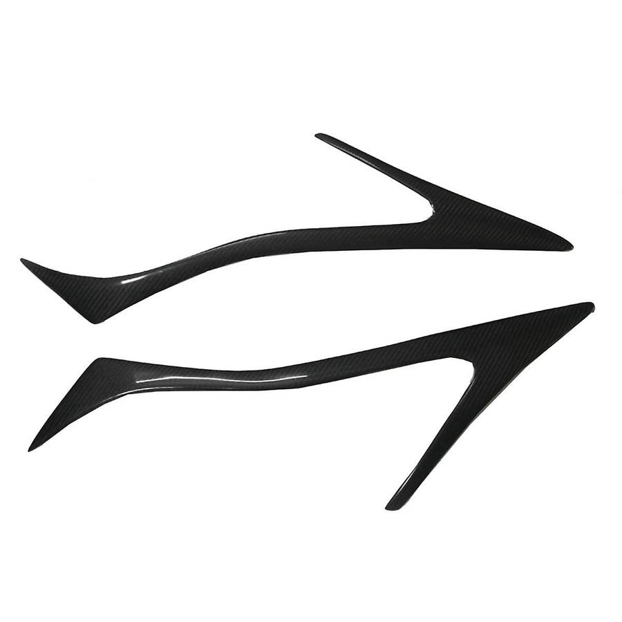 Real Carbon Fiber Eyelids Eyebrows Lids Headlight Trim Covers for 2010-2019