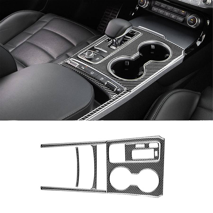Real Carbon Fiber for 2018-2023 Car Center Console Gear Shift Panel Cup Holder Cover Trim Accessori