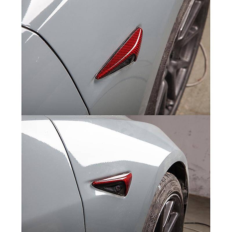 Real Carbon Fiber for Model 3 17-19 S 12 -19 x 16 -19 Model Y Car Side Marker Turn Signal Cover