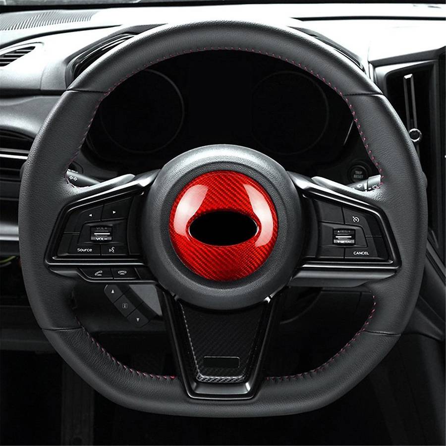 Real Hard Carbon Fiber Sticker for / 2022-2024 Car Steering Wheel Center Cover Accessories,B