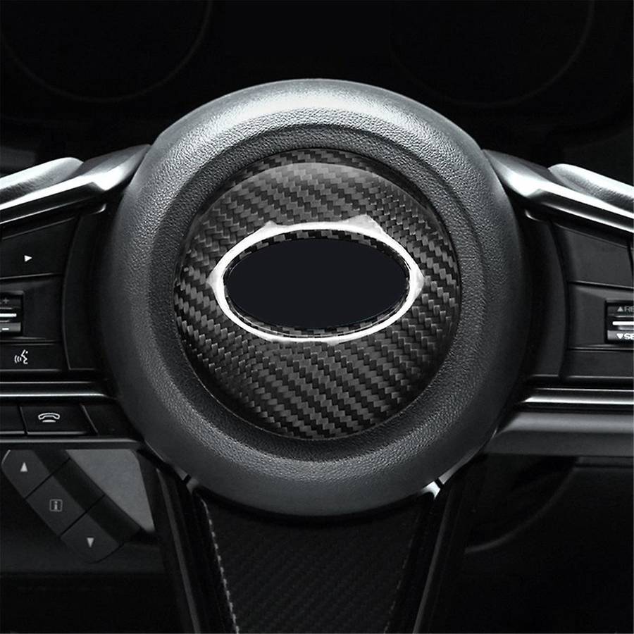 Real Hard Carbon Fiber Sticker for / 2022-2024 Car Steering Wheel Center Cover Accessories,B