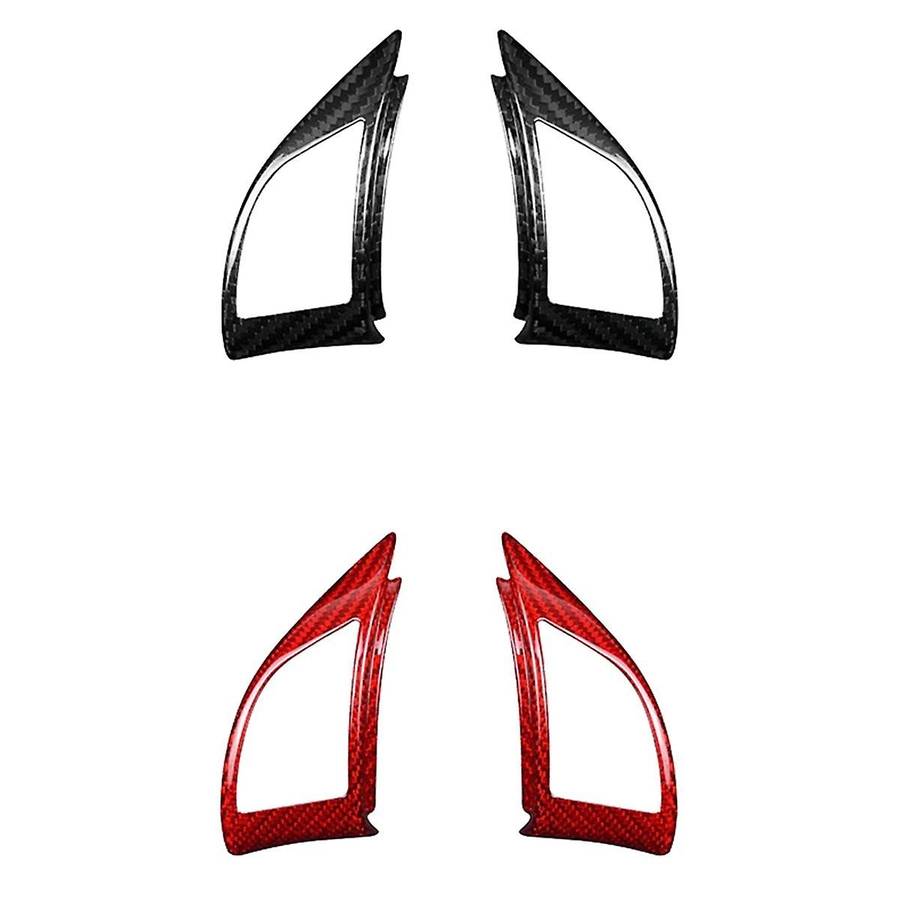Real Hard Carbon Fiber Sticker for 500 595 2010-2015 Car Steering Wheel Button Interior Trim(B)