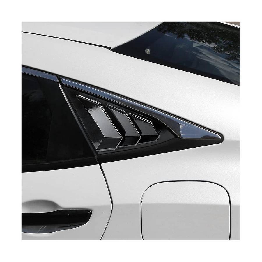 Rear Side Window Louvers for Sedan 2016-2021 Accessories Scoop Cover - Gloosy Black