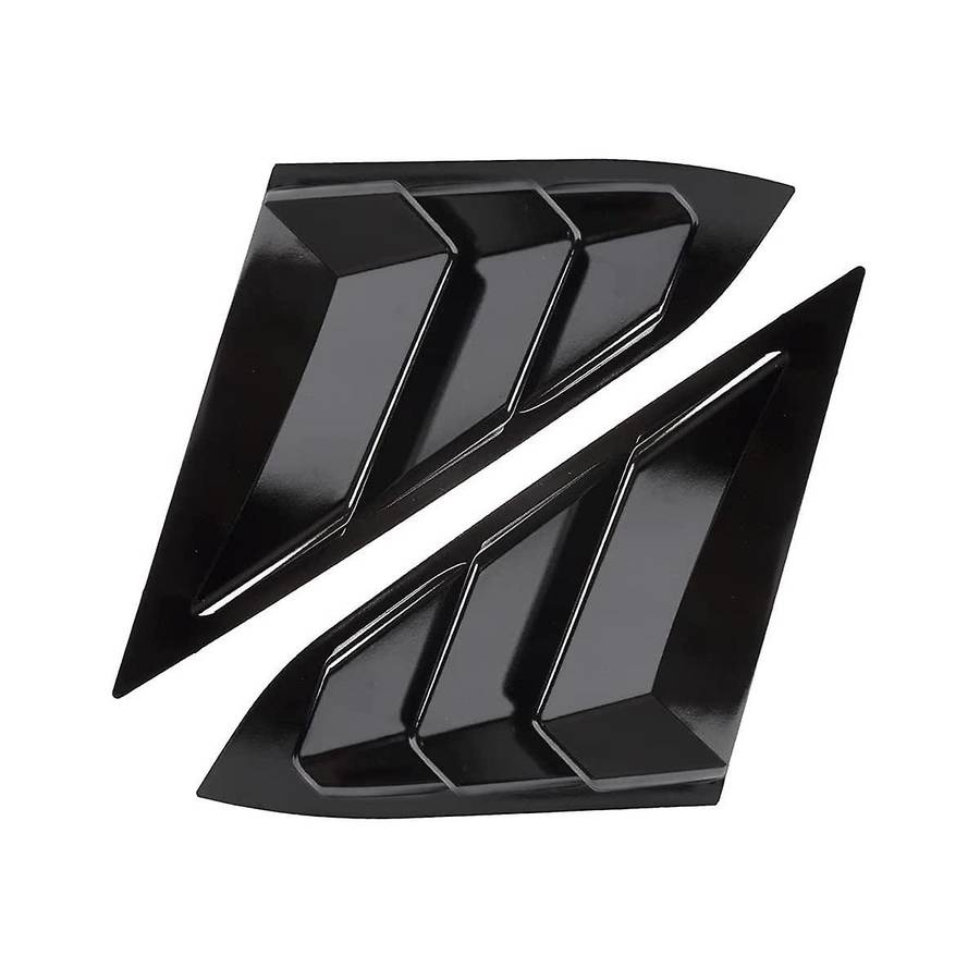 Rear Side Window Louvers for Sedan 2016-2021 Accessories Scoop Cover - Gloosy Black
