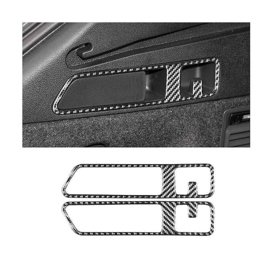 Rear Trunk Hook Panel Cover Trim Frame Sticker Decoration Carbon Fiber for Q5 2018-2023 Interior Ac