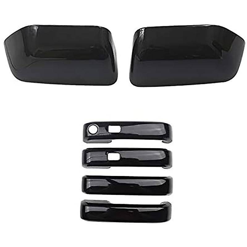 Rear View Mirror Cover Decoration, Handle Cover,Door Handle Glove with Key Hole for F250 F350 F450 F